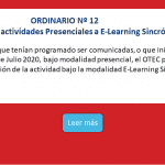 ORDINARIO Nº 12 - Codificación de actividades Presenciales a E-Learning Sincrónicos.