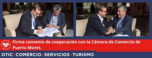OTIC del Comercio firma convenio de cooperación con la Cámara de Comercio de Puerto Montt para fortalecer la capacitación en la Región de Los Lagos