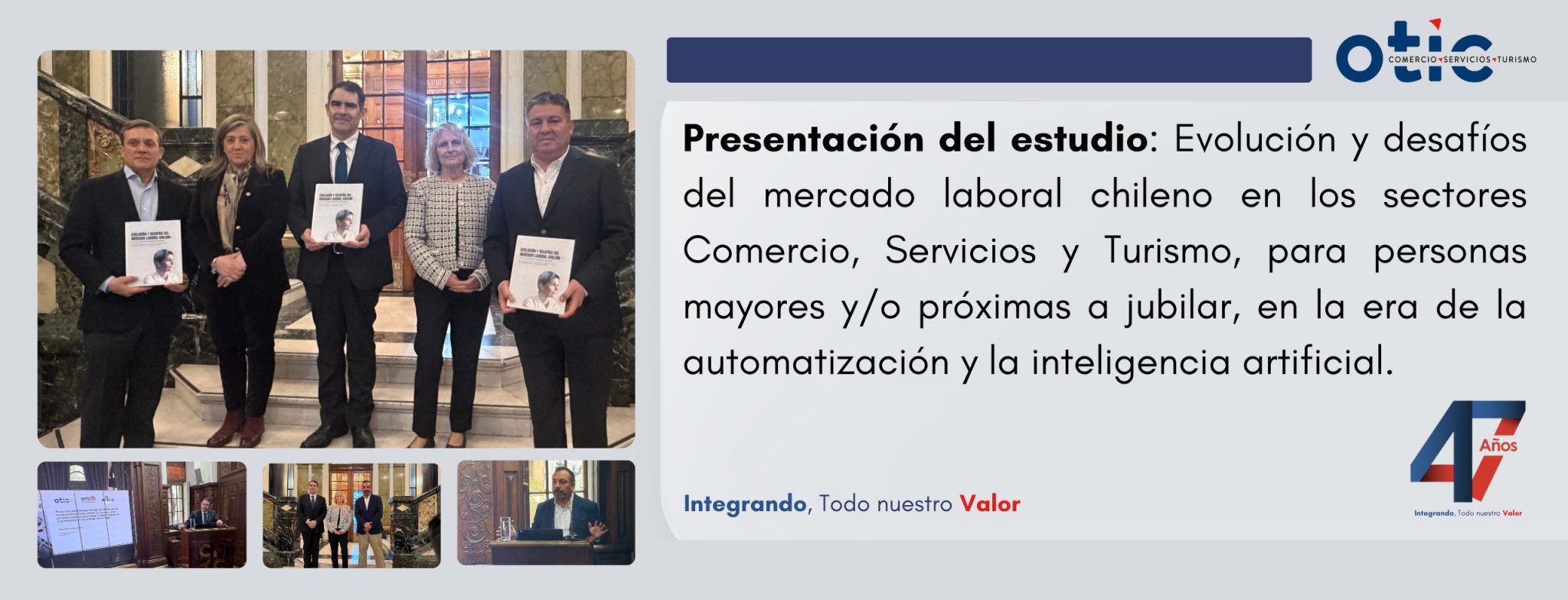 OTIC del Comercio presenta estudio de empleabilidad en personas mayores advierte sobre los desafíos de un país que envejece aceleradamente